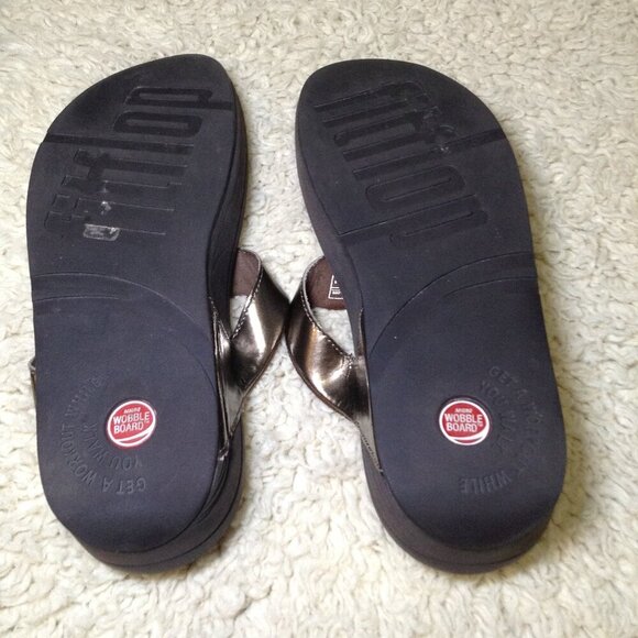 FitFlops Brown Rhinestones, W11, Chic, Vacation Mode, Comfort and Style, Classic - Picture 4 of 6